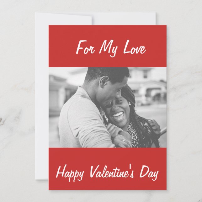 AFRICAN AMERICAN COUPLE VALENTINE'S DAY HOLIDAY CARD (Front)