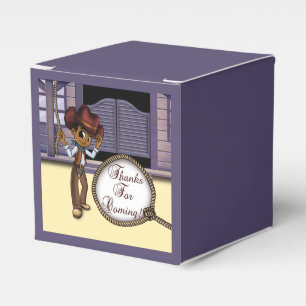 African American Cowboy Birthday Favour Box
