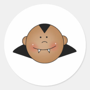 African American Customisable Dracula Classic Round Sticker