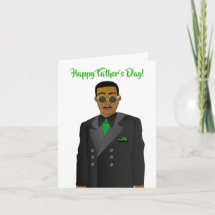 African American Dad Suit Tie Father's Day Card