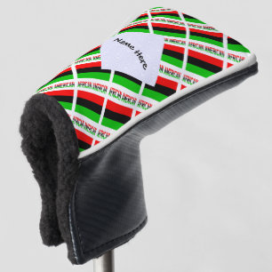 African American Diaspora Flag Tiled Personalised Golf Head Cover
