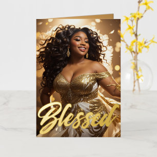 African American Diva Elegant Blessed Holiday
