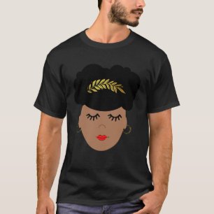 African American Divine Queen With Afro Puff T-Shirt