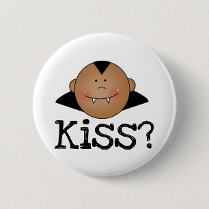 African American Dracula Kiss 6 Cm Round Badge