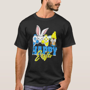 African American Easter Gnome Gamer Bunny Gaming C T-Shirt
