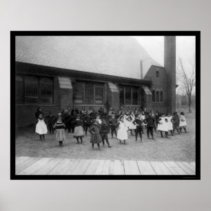 African American Elementary School Kids 1900 Poster