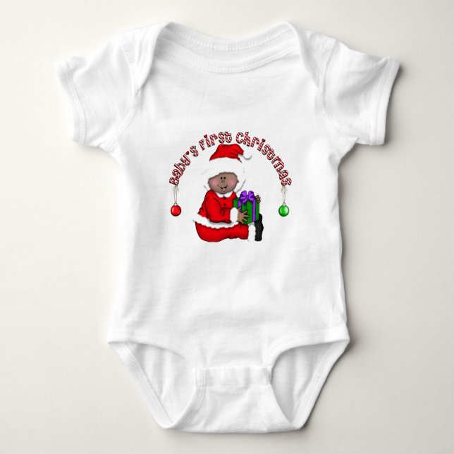 African American Elf Baby Baby Bodysuit (Front)