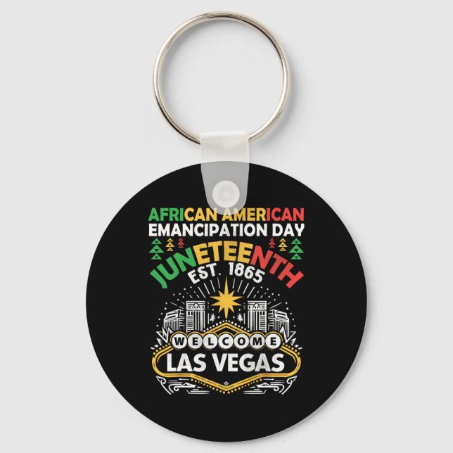 African American Emancipation Day Juneteenth 1865  Key Ring (Front)