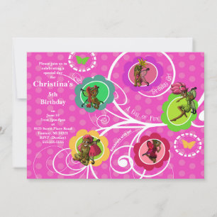 African American Fairies Birthday Party  Invitation