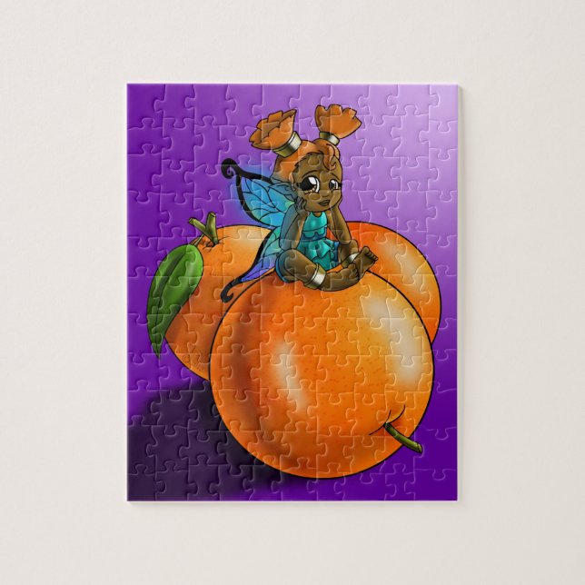 African American Fairy and Orange Jigsaw Puzzle (Vertical)