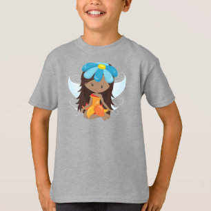 African American Fairy, Forest Fairy, Flowers T-Shirt