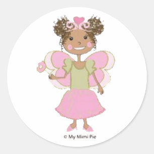 African American Fairy Princess Sticker