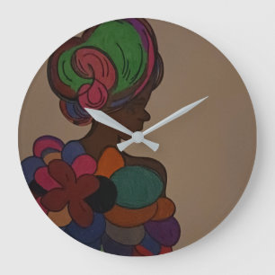 African American Fairy Wall Clock