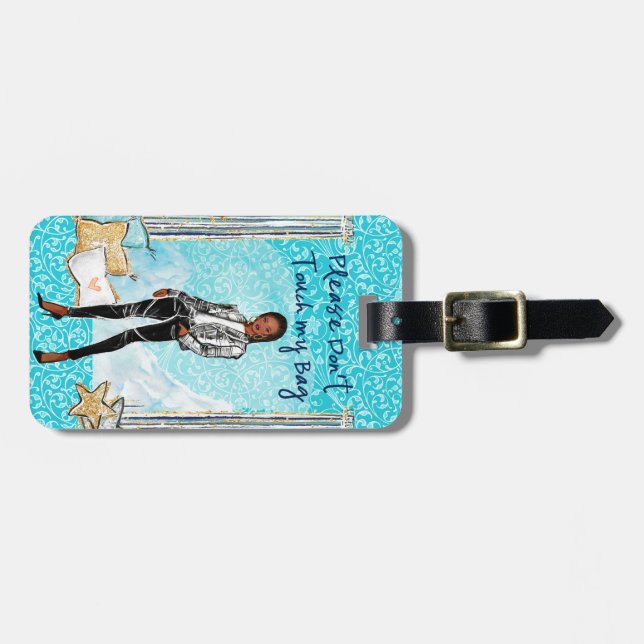 African American Fashion Girl luggage tag (Front Horizontal)