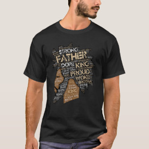 African American Father Dad With Beard Locs Afro T-Shirt
