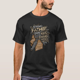 African American Father Dad With Beard Locs Afro T-Shirt