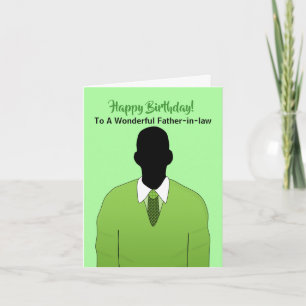 African American Father-in-law Happy Birthday  Car Card