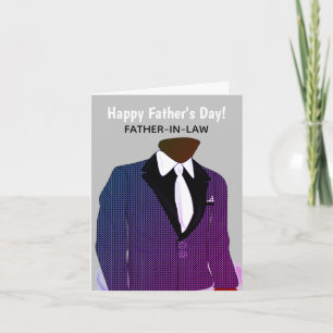 African American Father-in-law Suit Father's Day  Card