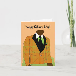 African American Father's Day Classy Suit & Tie Card
