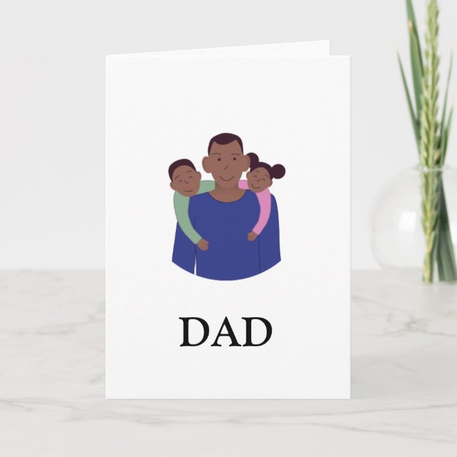 African American Father's Day Folded Card (Front)