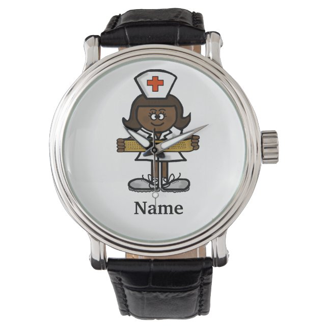 African-American Female Nurse Watch  Customise It! (Front)