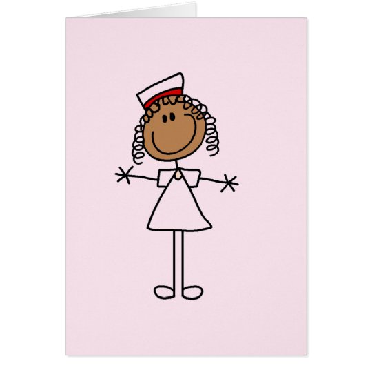 African American Female Stick Figure Gifts Card