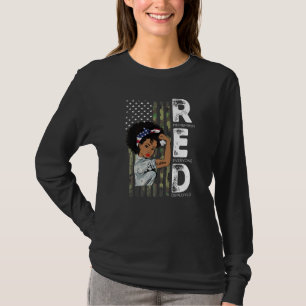 African American Female Veteran Support All Us Vet T-Shirt