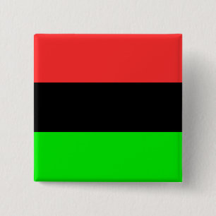 African American Flag 15 Cm Square Badge