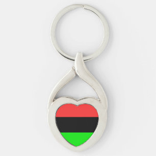 African American Flag Key Ring