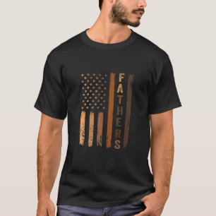 African American Flag Melanin Black History Father T-Shirt