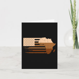 African American Flag Melanin Usa Flag Black Histo Card