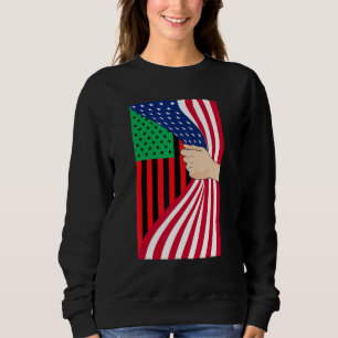 African American Flag Pan African Black Liberation Sweatshirt