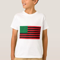 African American Flag - Red Black and Green