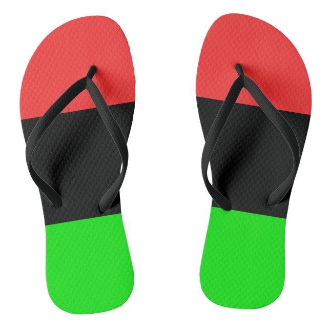 African American Flag Thongs (Footbed)