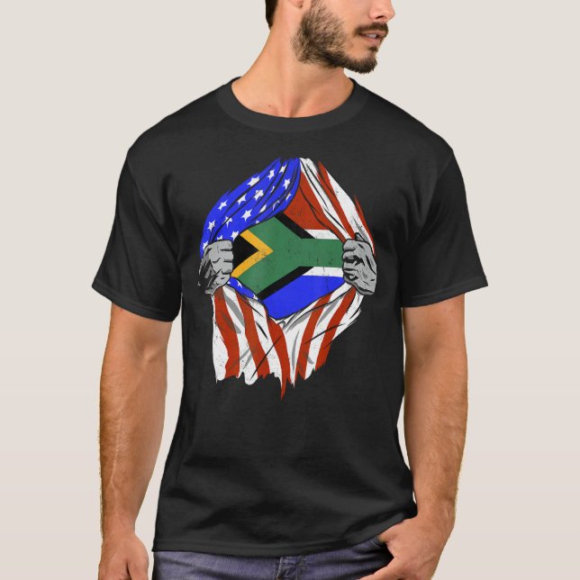 African American Flags Black History T-Shirt (Front)