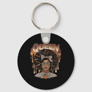 African American For Educated Strong Black Woman Q Key Ring