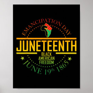 African American Freedom Black History June 19  Poster