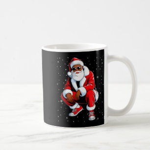 African American Funny Christmas Outfit Afro Santa Coffee Mug