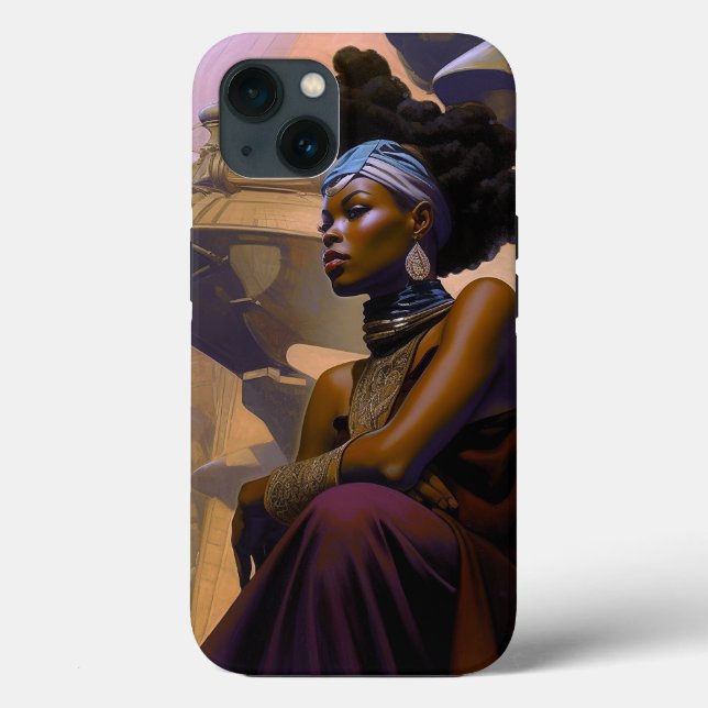 African American Futuristic Lady Case-Mate iPhone Case (Back)