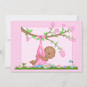 African American Girl Baby Shower Invitation