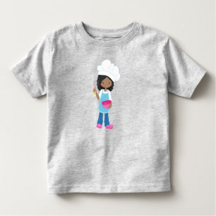 African American Girl, Baking, Baker, Pastry Chef Toddler T-Shirt