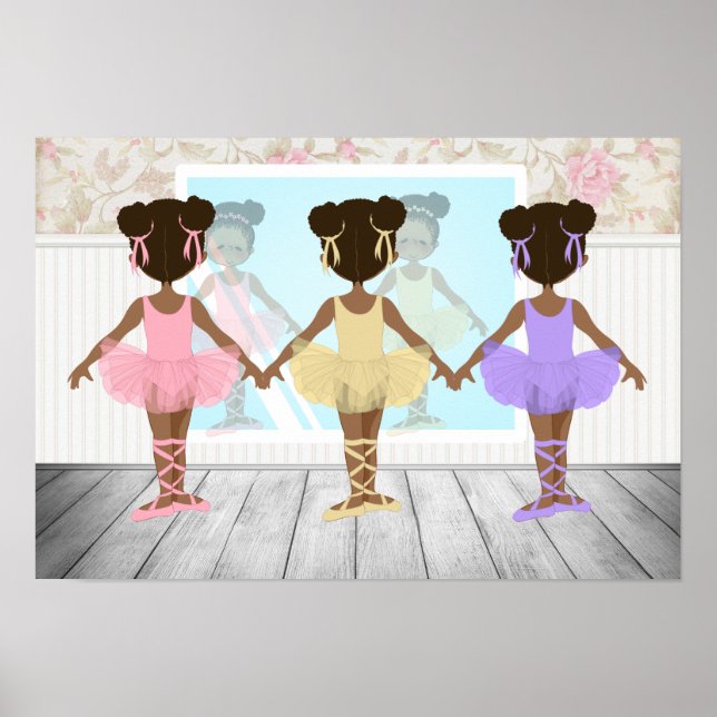 African American Girl Ballerina Poster (Front)