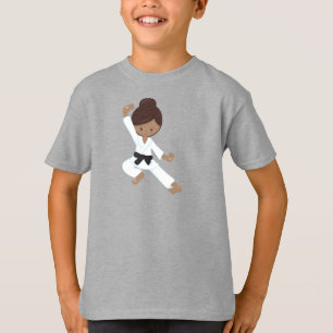 African American Girl, Black Belt, Karate Girl T-Shirt