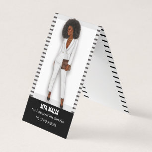 African American Girl Boss Business Card