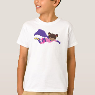 African American Girl, Cape, Superhero Girl T-Shirt