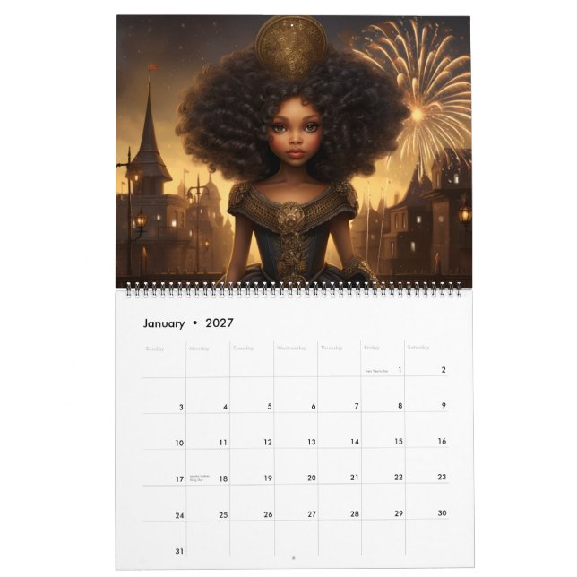 African American Girl: Celebrating The Season 2025 Calendar (Jan 2027)