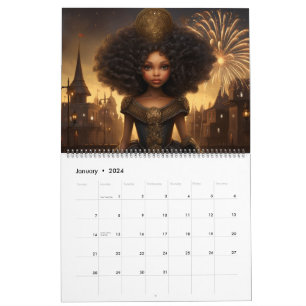 African American Girl: Celebrating The Season 2025 Calendar
