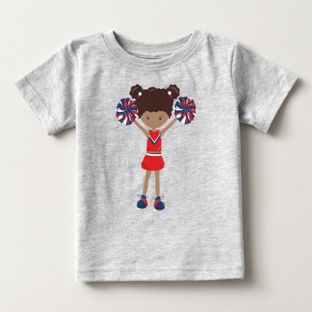 African American Girl, Cheerleading, Cheerleaders Baby T-Shirt (Front)