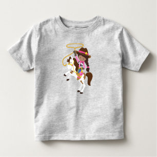 African American Girl, Cowgirl, Sheriff, Lasso Toddler T-Shirt