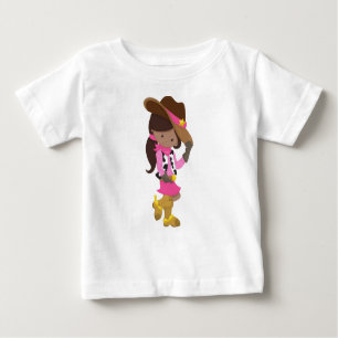 African American Girl, Cowgirl, Sheriff, Western Baby T-Shirt